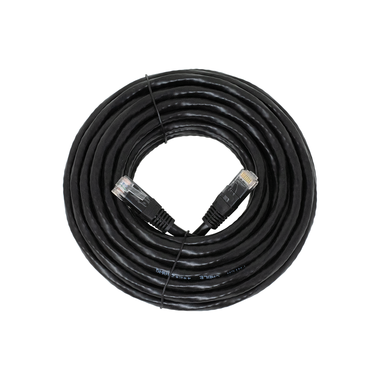 CAT6, NON BOOTED, RJ45,25', BLACK, BAGGED