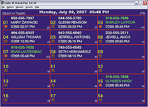 Caller ID Watch Plus setup to see 18 lines on the screen at once