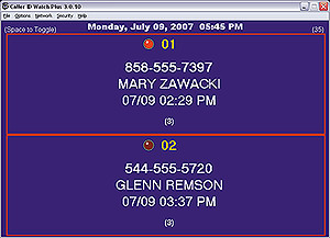 Caller ID Watch Plus setup to see 2 lines on the screen at once