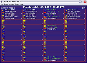 Caller ID Watch Plus setup to see 40 lines on the screen at once