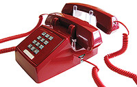 Red Consultation Phone with Two Handsets