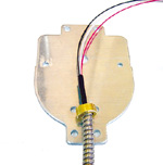 Aluminum Bracket to mount the Cup Stype Hookswitch fromthe front of the panel, with holder for Armored Cord