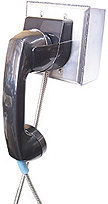Lexan Handset with Armored Cord and Cup Style Hookswitch Hanger, in Surface Mount Box