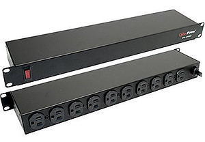10 Outlets on Rear Power Strip  19" Rack