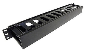 1.75 Inch Finger Type Wire Manager with Cover - 1RU