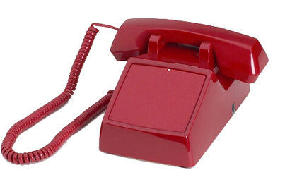 Red No-Dial 2500 Desk Set