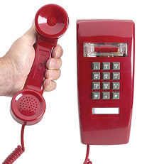 Red 2554 Wall Phone