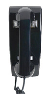 Black 2554 No-Dial Wall Phone