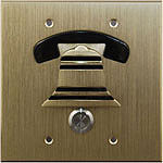 Brass Finish - Flush Mount Doorbox for Camera - Double Gang