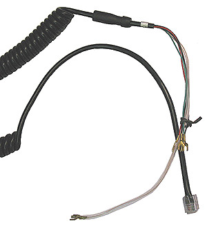 15' Spade to Modular 6 Conductor Black Handset Cord