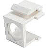 Keystone Insert with a 3/8 inch Hole for Wires or Whatever - White