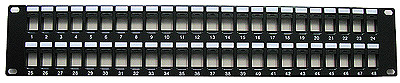 19 48 Port Double Wall Blank Keystone Patch Panel - 2RU