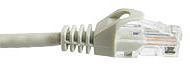 1' Gray CAT6 Patch Cord with Easy Press Clip™