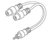 RCY Mono Y Adapter - 1 Male to 2 Females