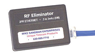 Modular RJ-45 2 Pair Ethernet RF Filter