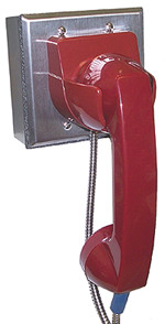 Indoor / Outdoor Red Handset with Redf Cup Hookswitch and Armored Cord