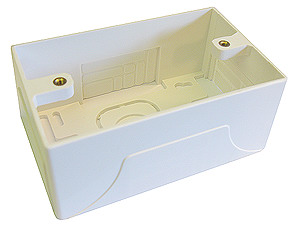 White Surface Mount Box for Flush Faceplates