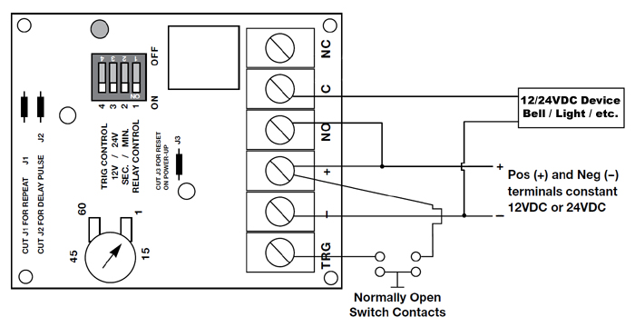 Timer Relay Sample COnnections