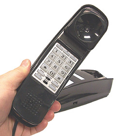Trimline Style Dial Phone - Black