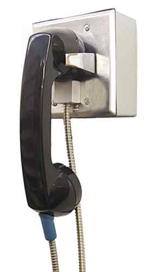 Indoor / Outdoor Handset with Chrome Hookswitch and Armored Cord