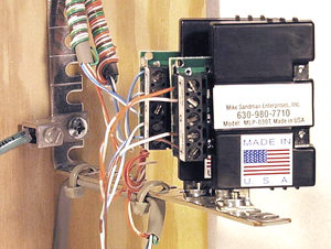 Click for bigger picture of Modular or Terminal Strip Lightning Protector on Wall Mount Ground Bus (Bracket)