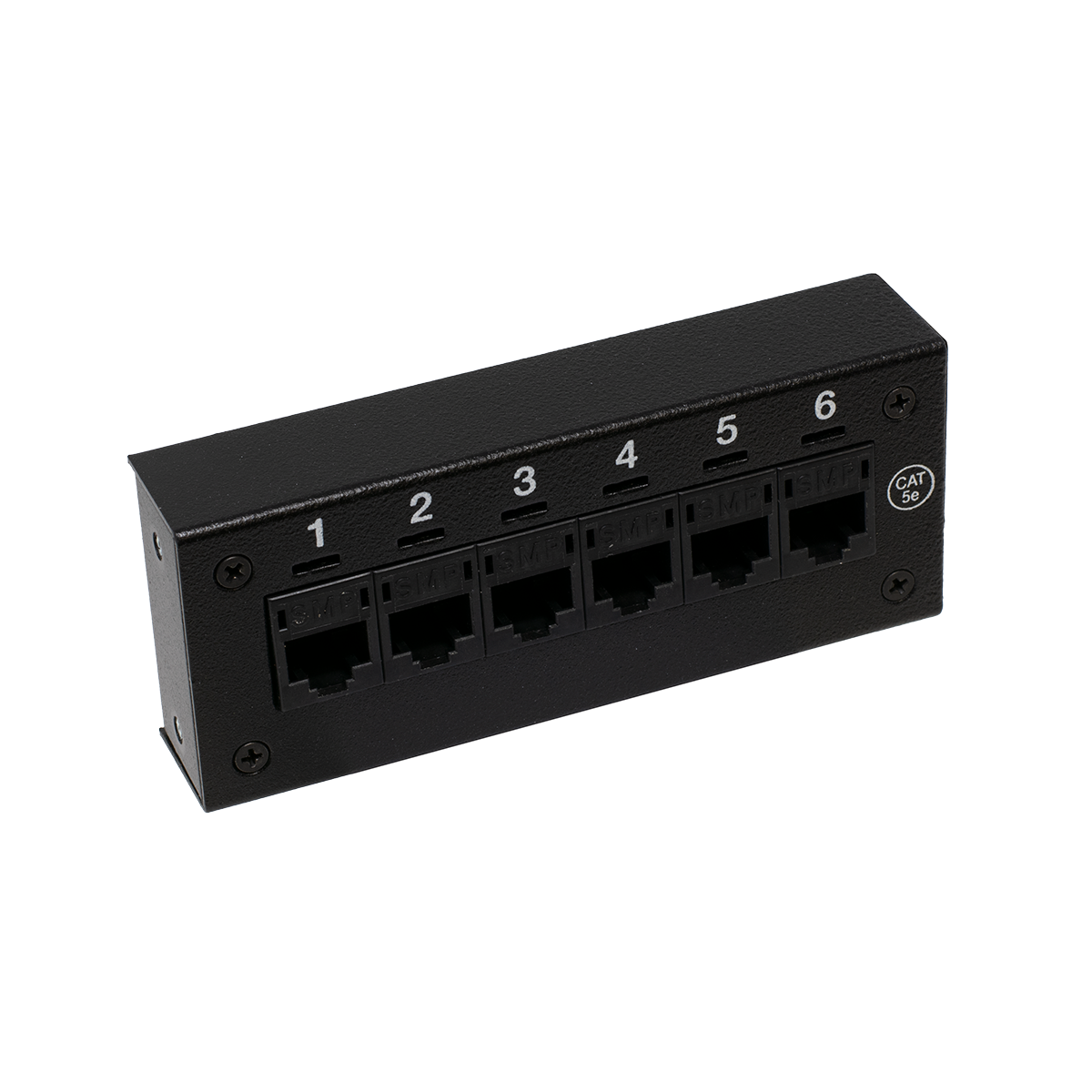 CAT5E 6 Port Patch Block with Female 25 Pair Telco Connector (Front View)