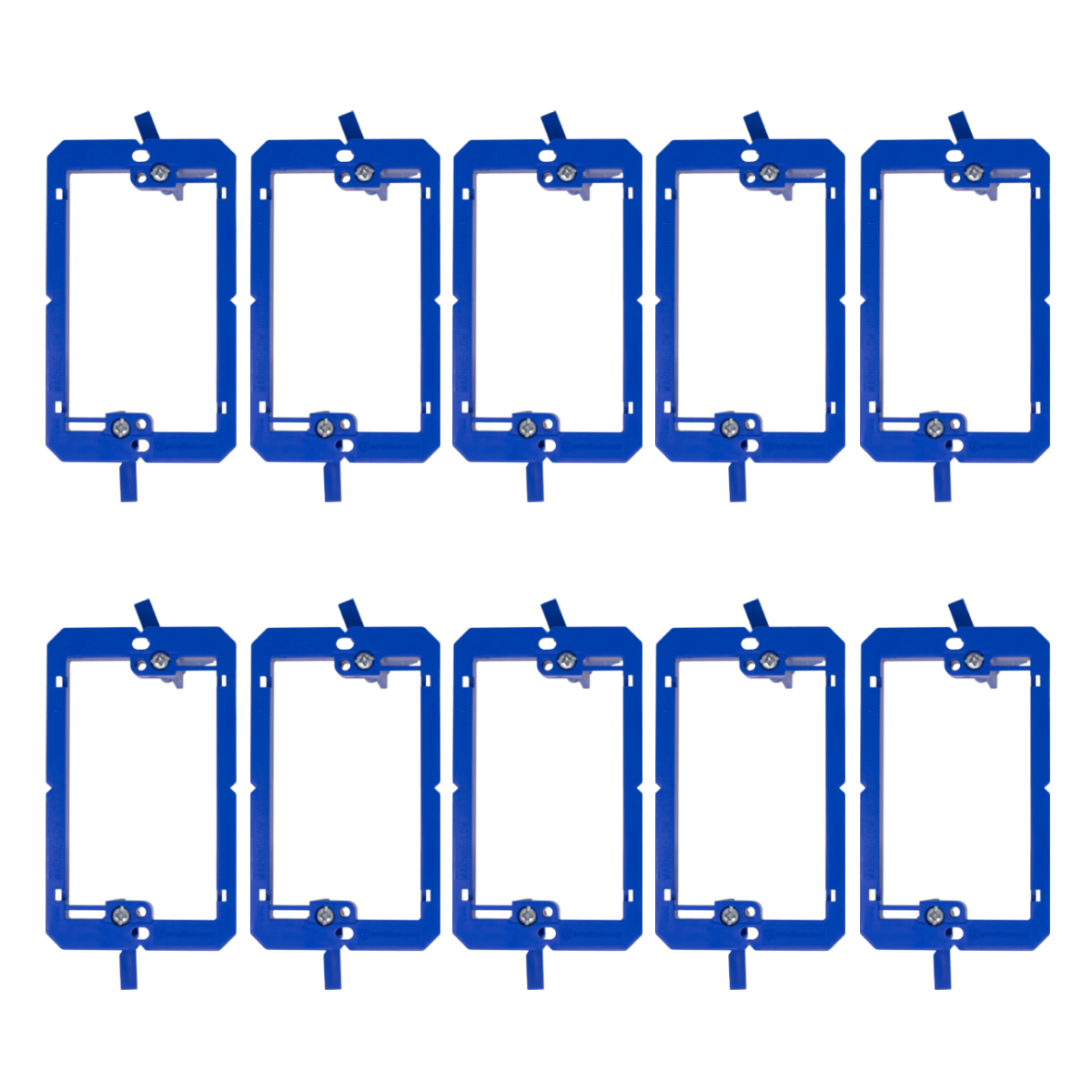 Single Gang Low Voltage Bracket (Blue) 10 Pack