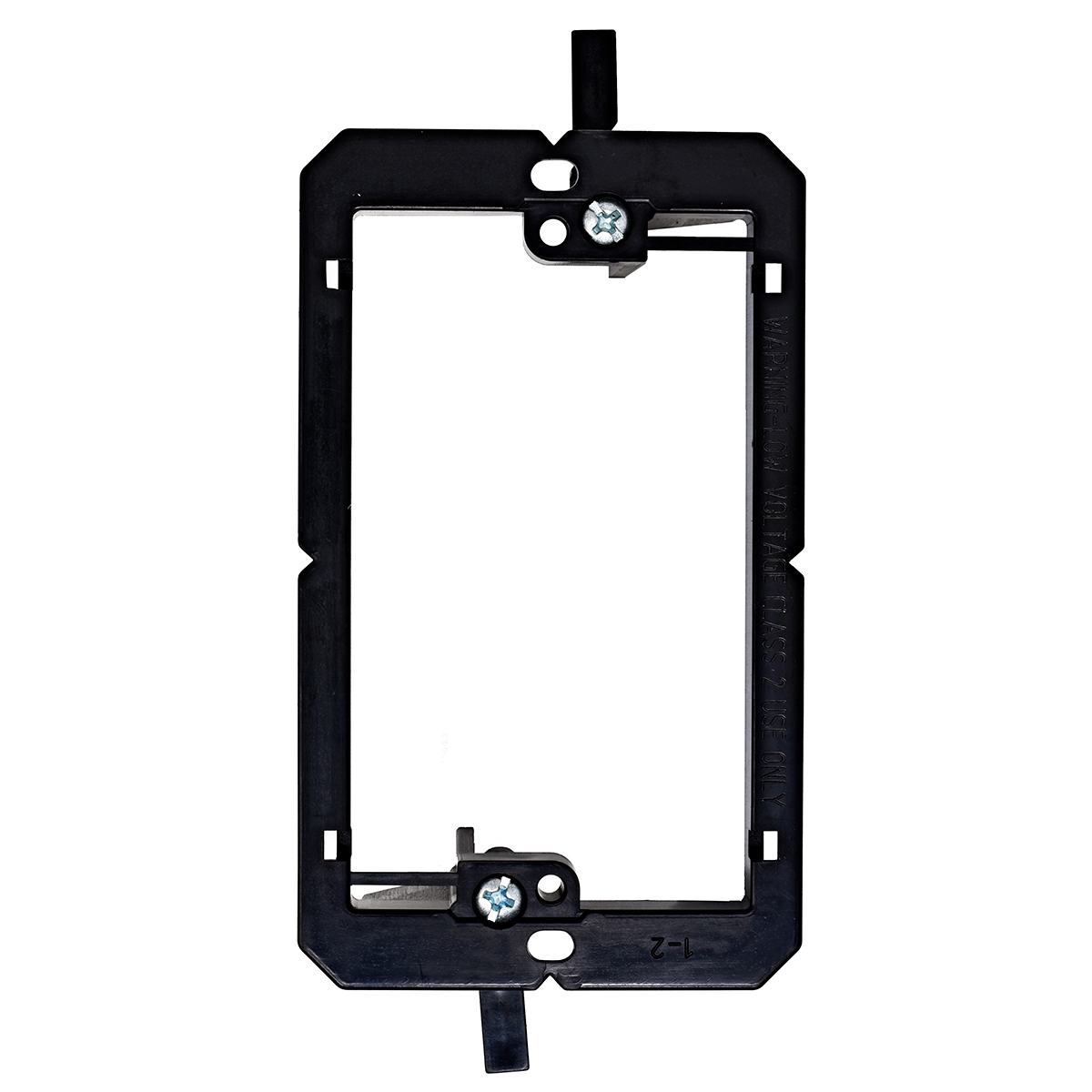 1 Gang Low Voltage Mounting Bracket (Front View)
