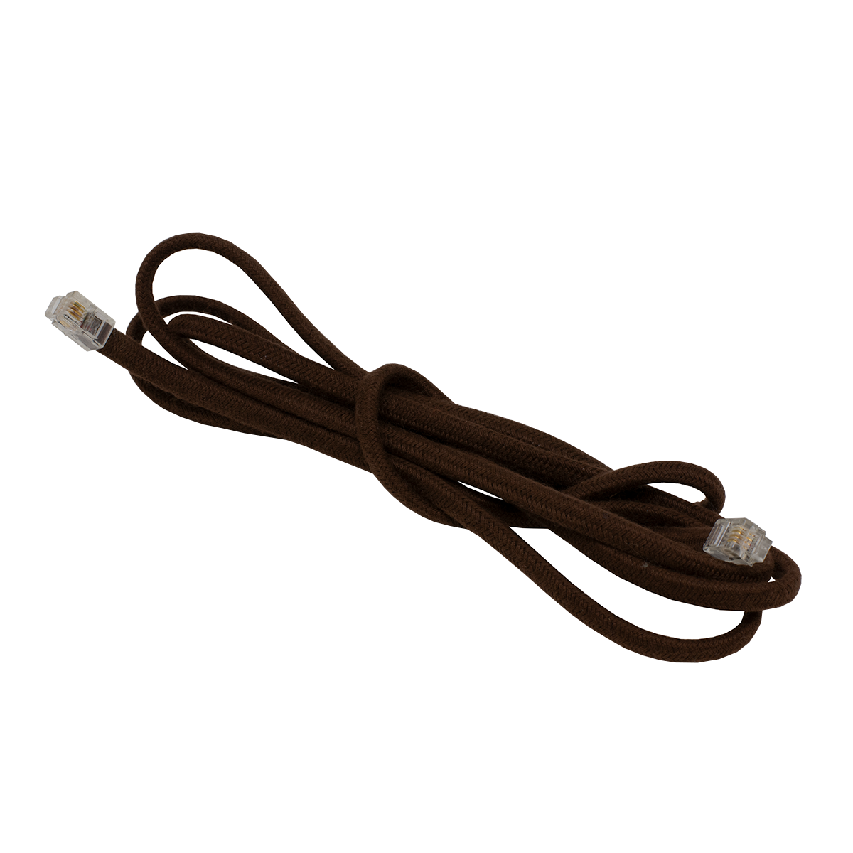 4.5' Modular Brown Cloth Handset Cord