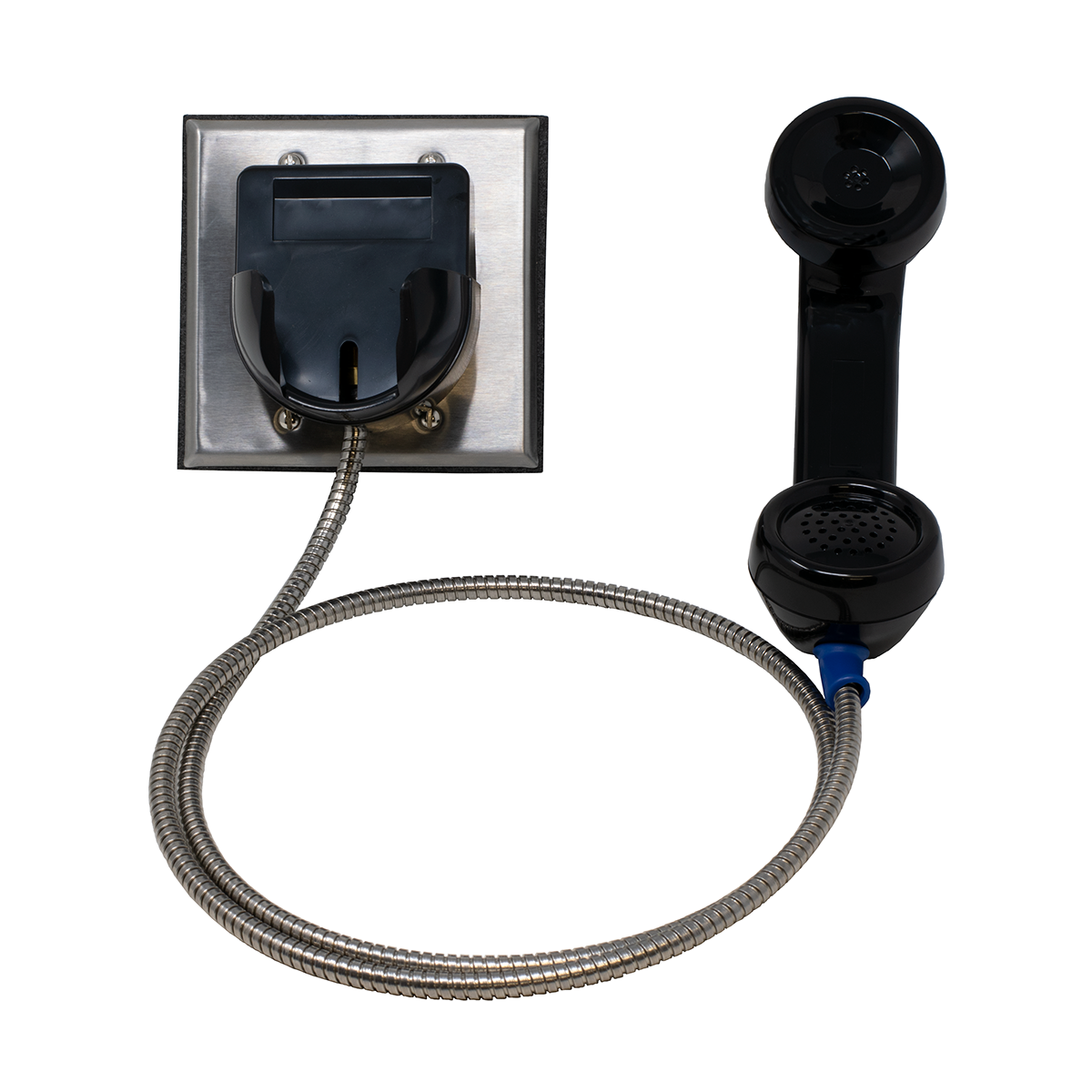 Outdoor Rated Telephone with Black Plastic Hookswitch (Front View)