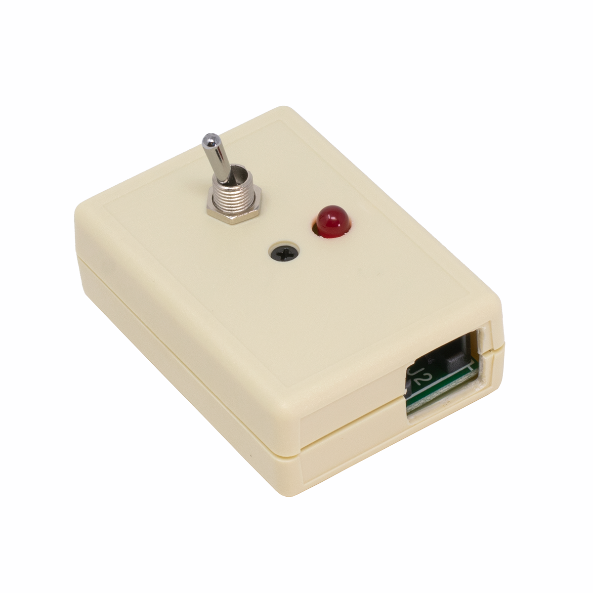 TKM-6 Modular 8-Pin Switch Top Mount Ivory w/LED (Top View)