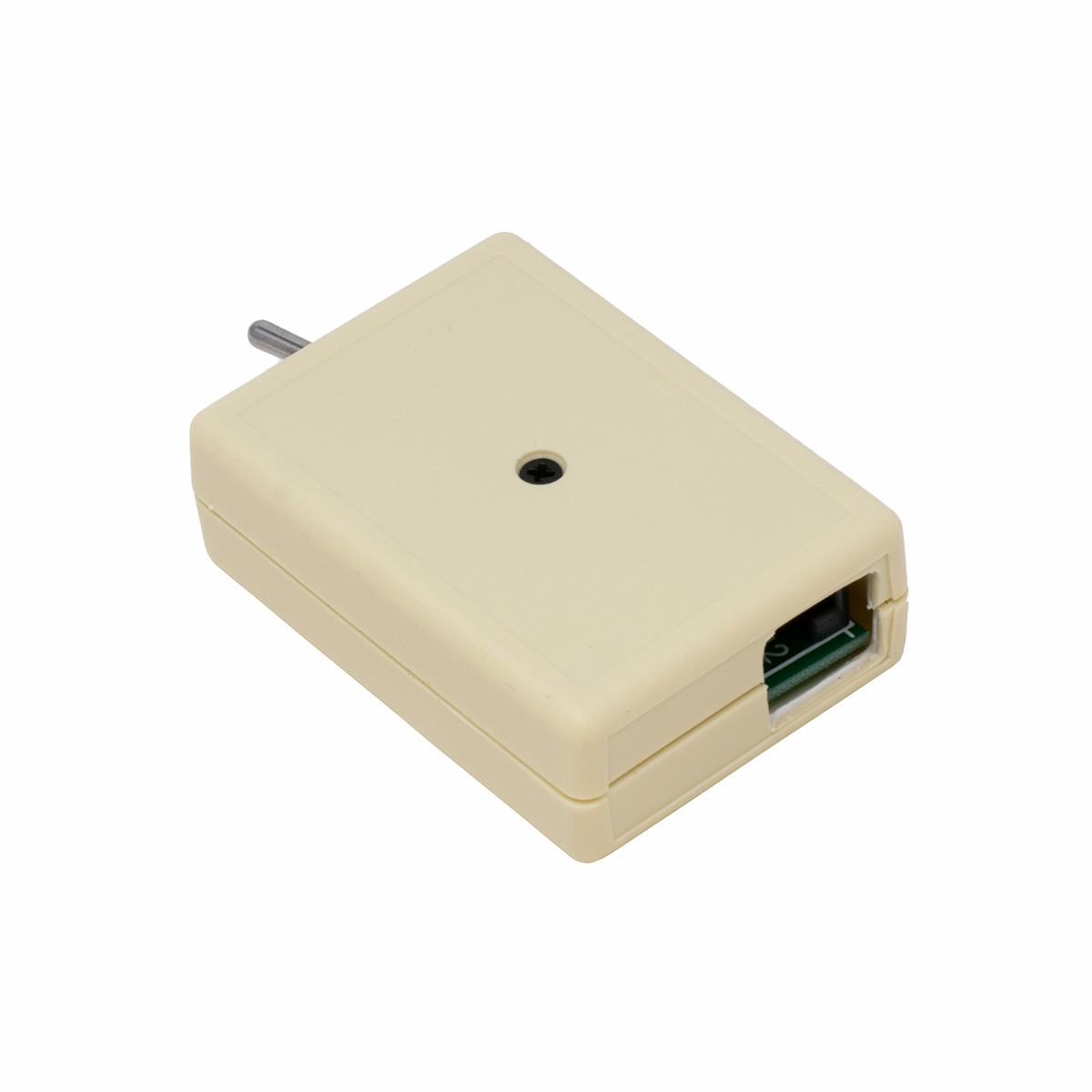 TKM-6 Modular 8-Pin Switch Front Mount Ivory w/LED (Side View)