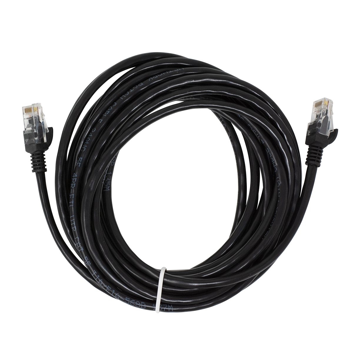 CAT5E, SLIM BOOTED, RJ45, 15 FT, BLACK, BAGGED