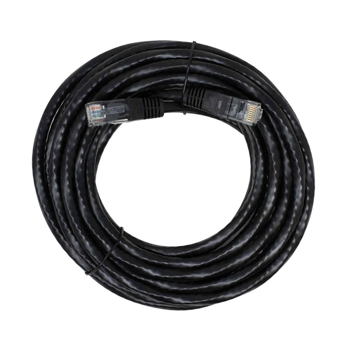 CAT6, NON BOOTED, RJ45,15', BLACK, BAGGED