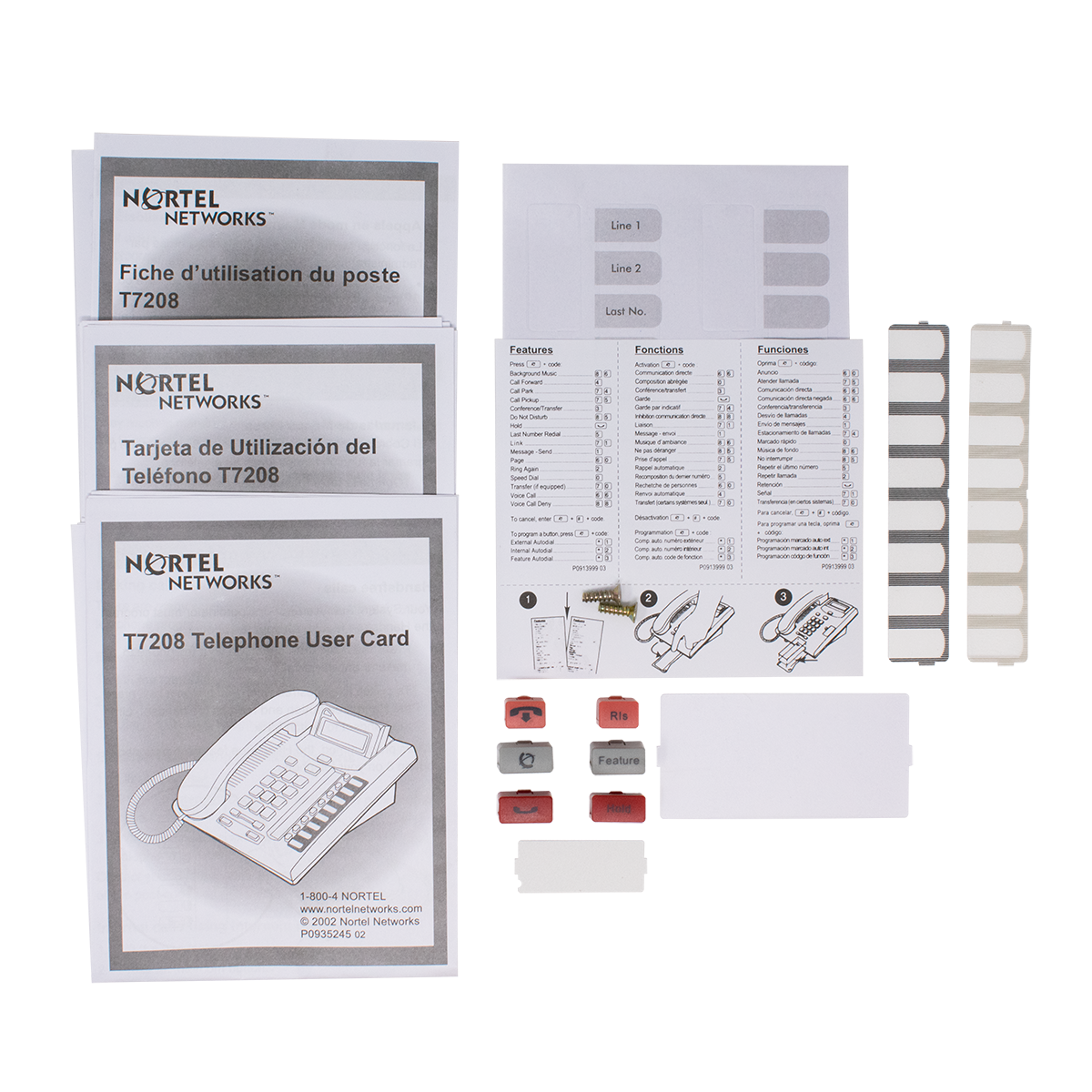 NORTEL, T7208, COMPLETE KIT, FOR CHARCOAL OR PLATI