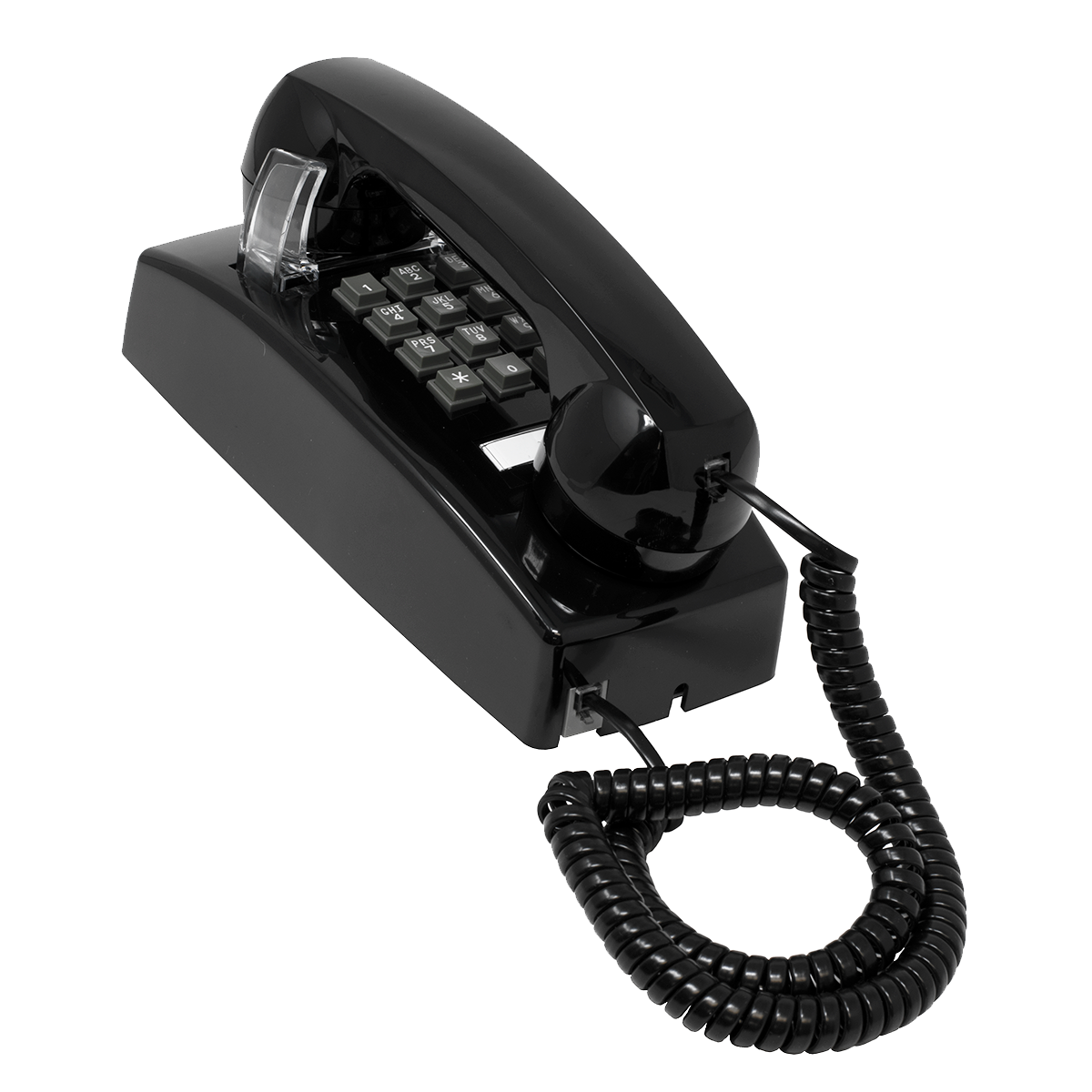 2554 Style Black Analog Wall Phone