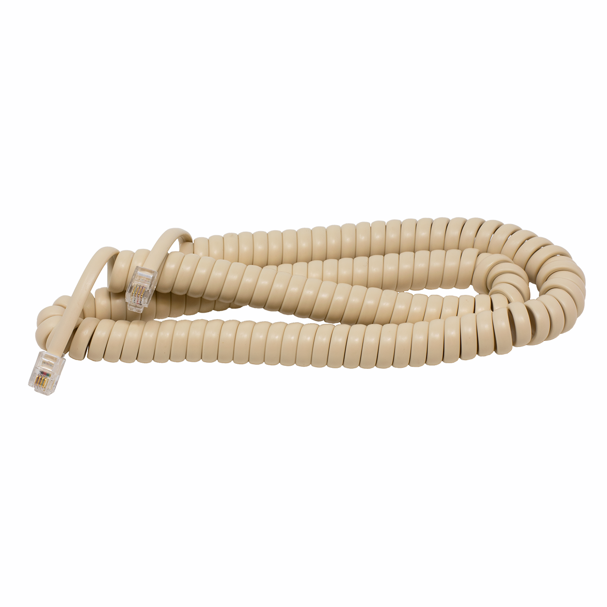 12' Ivory Coiled Handset Cord