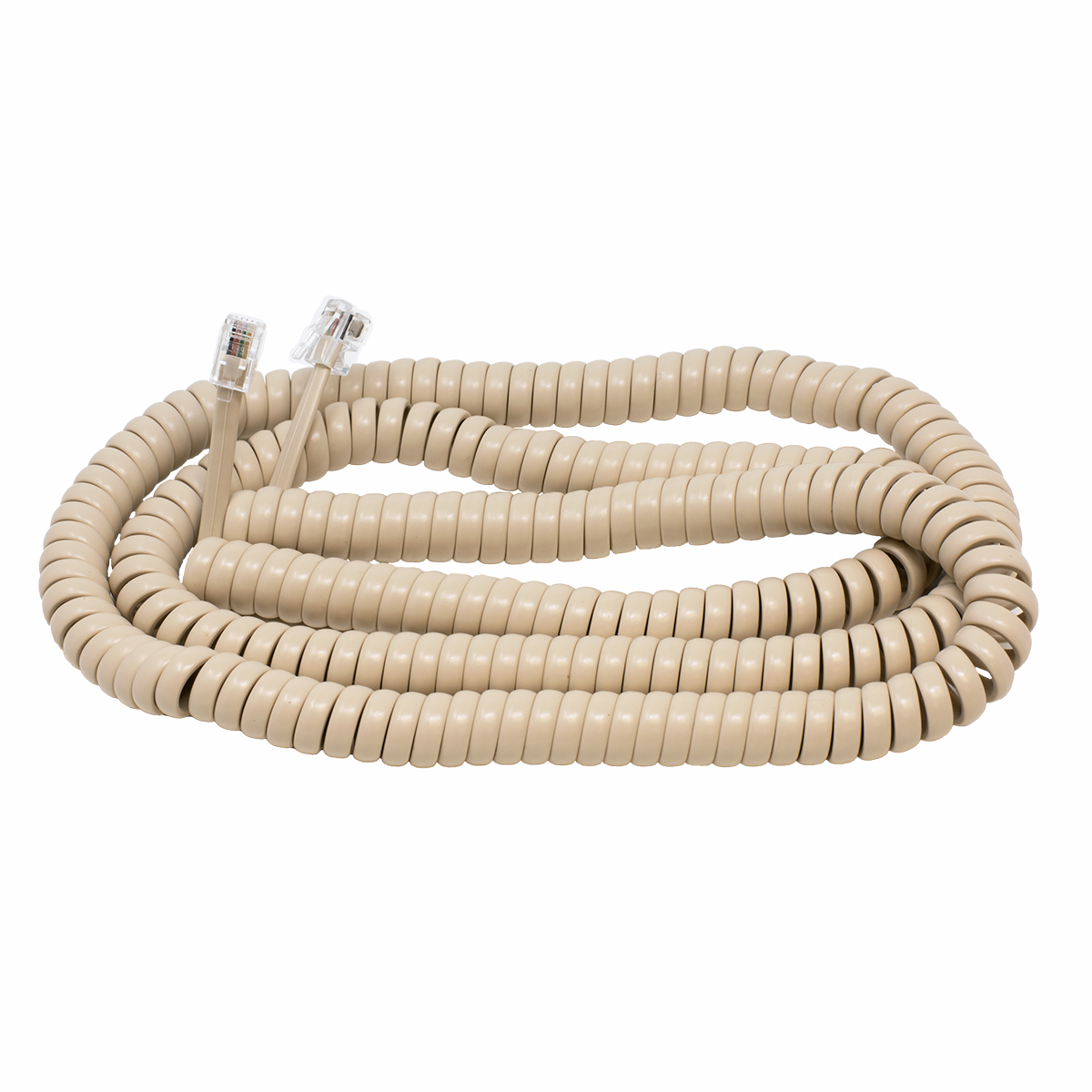 25' Ivory Coiled Handset Cord