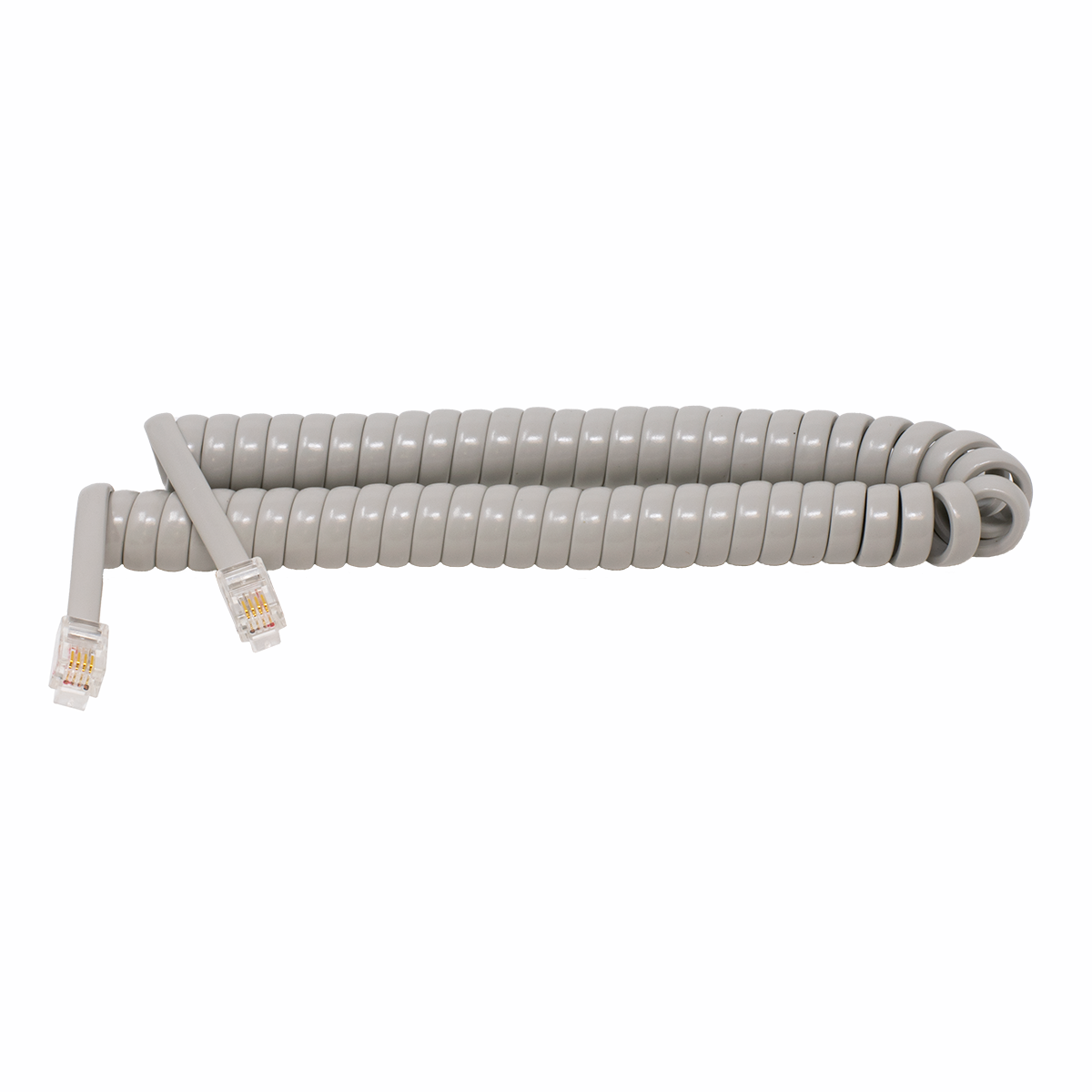 7' Light Gray Coiled Handset Cord