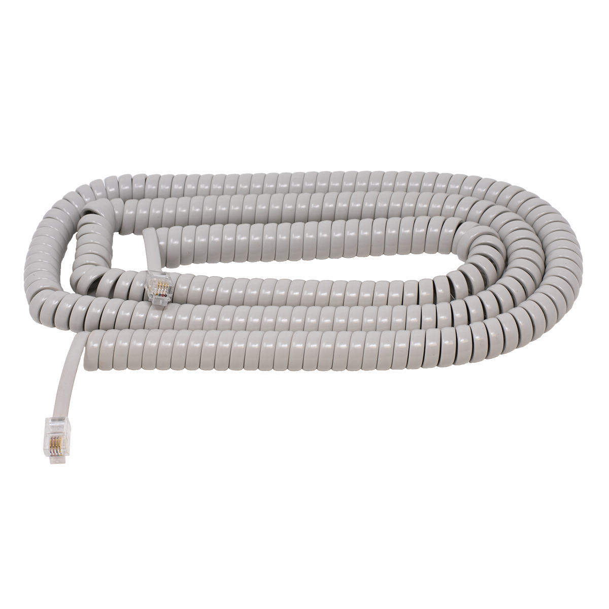 25' Light Gray Coiled Handset Cord