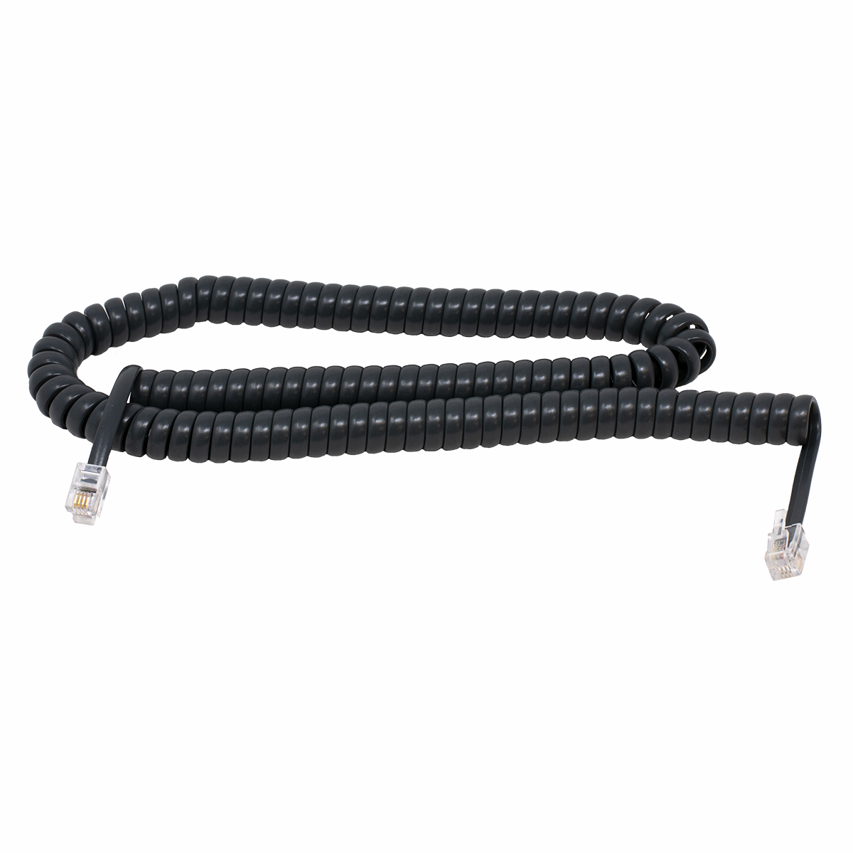 12' Partner Gray Coiled Handset Cord