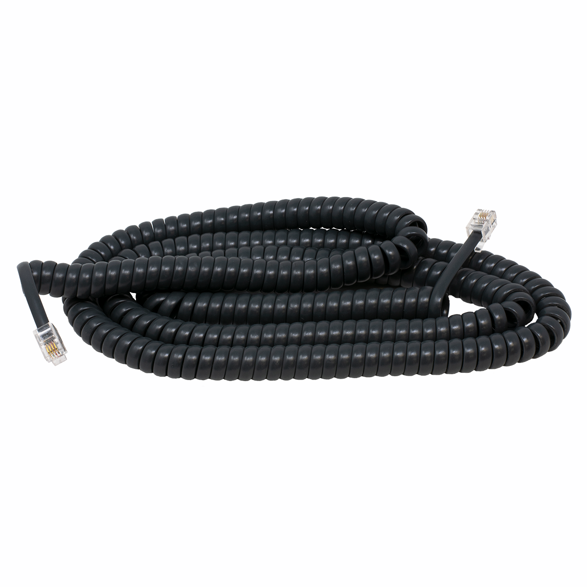 25' Partner Gray Coiled Handset Cord