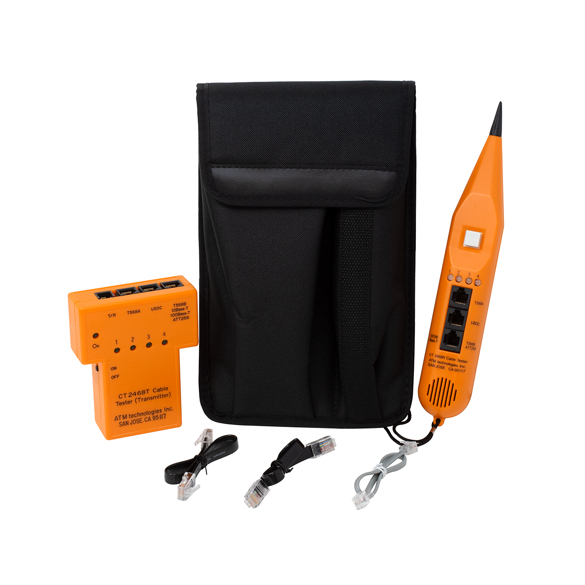 Cable Tester and Toner Probe Kit (Front View)
