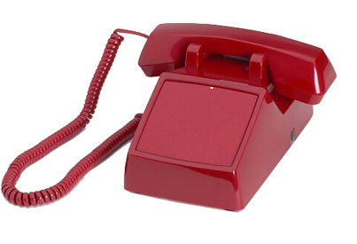 Black Corded No Dial Telephone With Data Port /"New/"