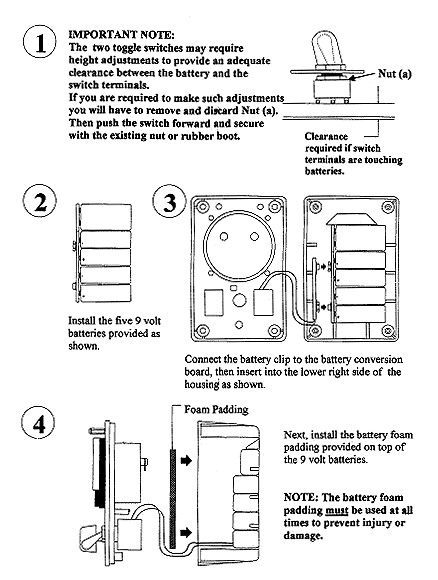 9V Kick Meter Battery Conversion Kit