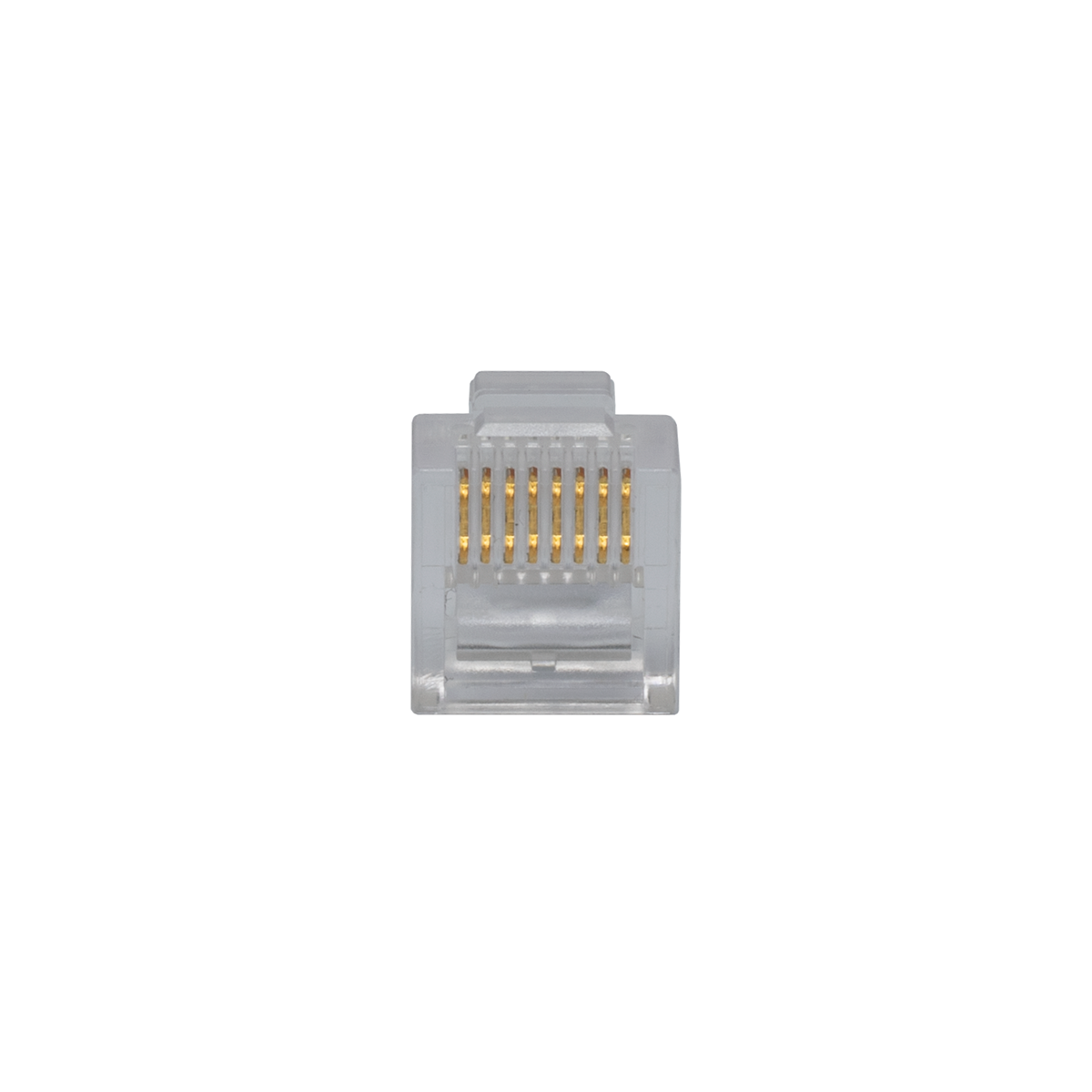 Short Body RJ45 8P8C Plug (Front View) Short Body RJ45 8P8C Plug (Front View)