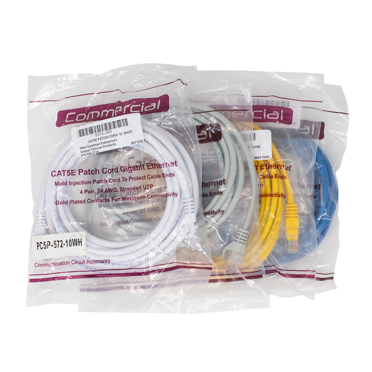 10' CAT5E PATCH CORD BUNDLE 10' CAT5E PATCH CORD BUNDLE