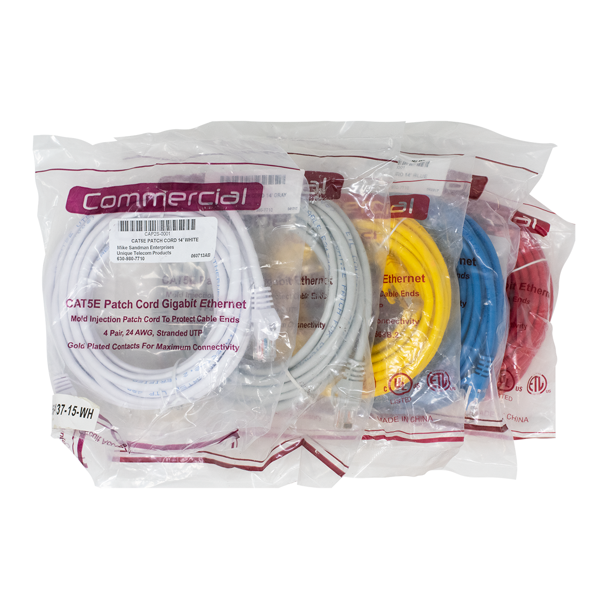 14' CAT5E PATCH CORD BUNDLE 14' CAT5E PATCH CORD BUNDLE
