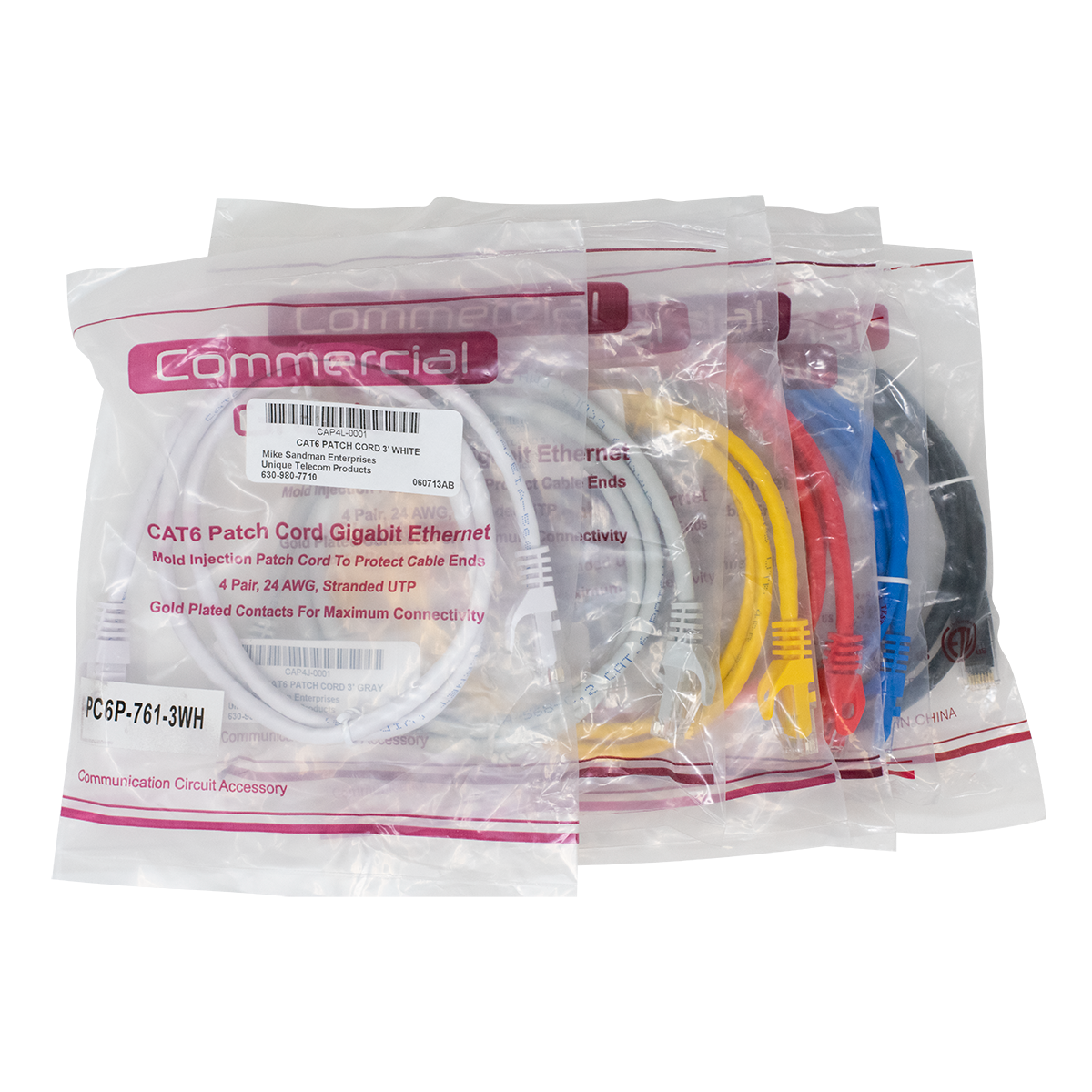 3' CAT6 PATCH CORD BUNDLE 3' CAT6 PATCH CORD BUNDLE