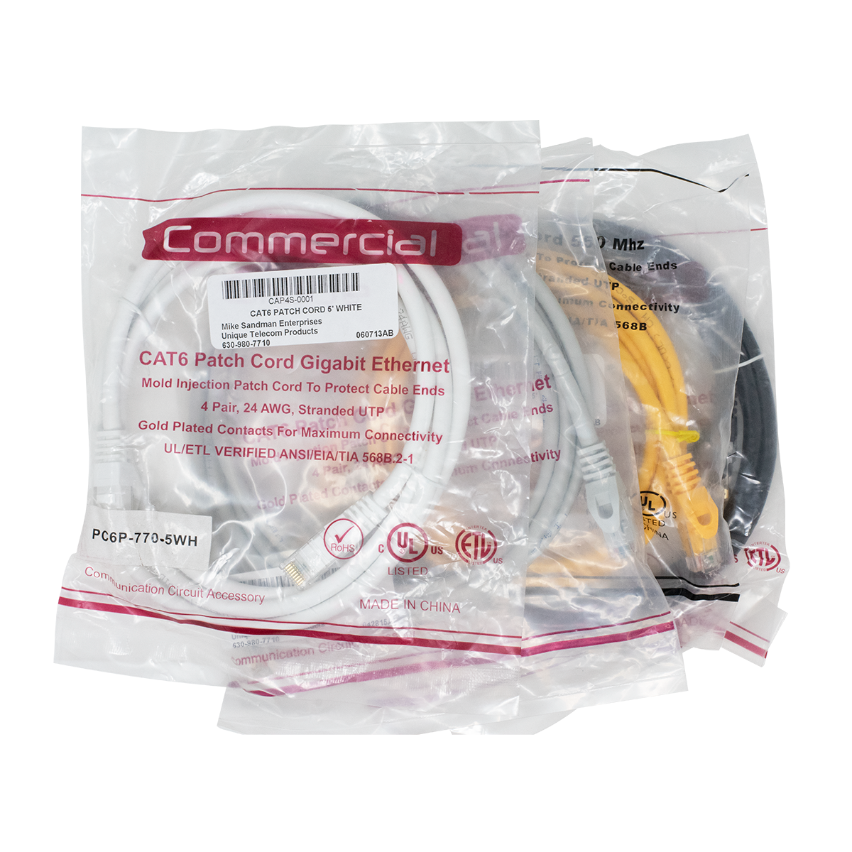 5' CAT6 PATCH CORD BUNDLE 5' CAT6 PATCH CORD BUNDLE